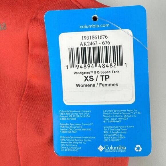 Columbia Women's Windgates II Cropped Top In Tan/Red Hibiscus Size XS - Picture 4 of 5